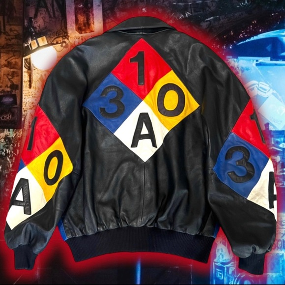 💎ViNTaGe💎 MiCHaeL HoBaN’s NoRTH BeaCH 🏝 LeaTHeR Co HaZMat JaCKeT ☢️🧥 - Picture 3 of 3